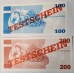 GERMANY . TEN 10 - TWO HUNDRED 200 MARK BANKNOTES . SPECIMEN